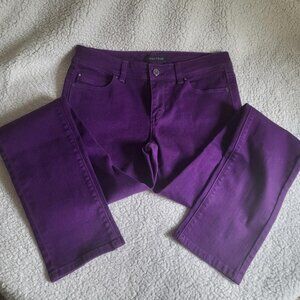 White House Black Market Womens Blanc Slim Leg Jeans 4R Purple Skinny Stretch